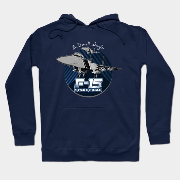 McDonnell Douglas F-15 Eagle Strike Hoodie by aeroloversclothing